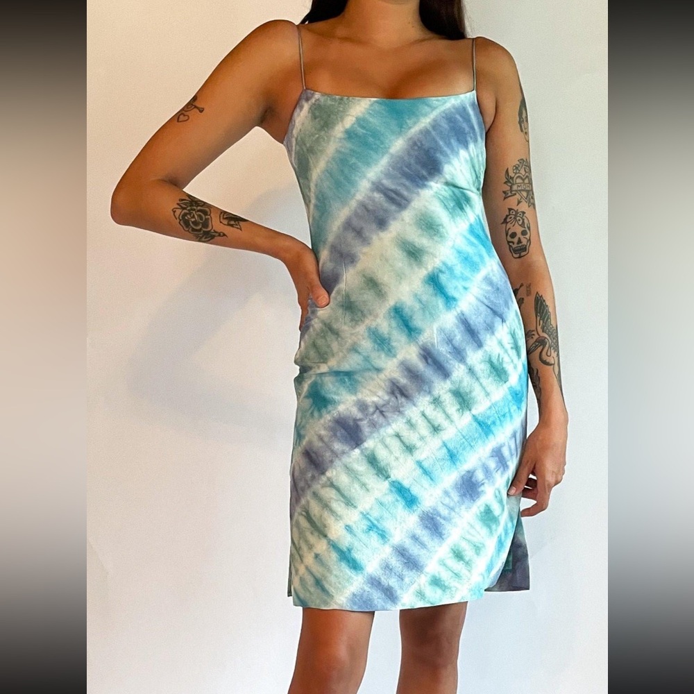 Vintage Ralph Lauren Tie-Dye Silk Dress